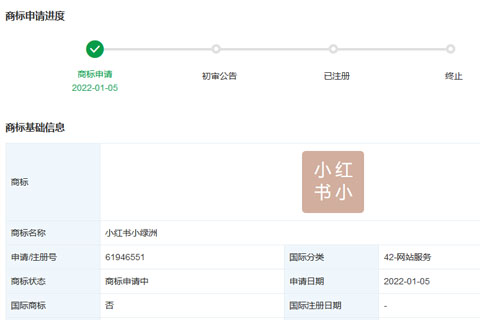 小紅書(shū)科技有限公司申請(qǐng)注冊(cè)“小紅書(shū)小綠洲”商標(biāo)
