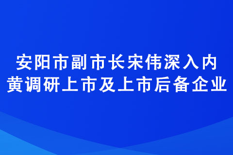 安陽市副市長宋偉深入內(nèi)黃調(diào)研上市及上市后備企業(yè)